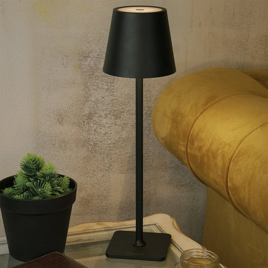 Premium Black Cordless Table Lamp- With 3 light modes