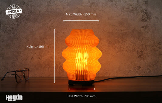 Noir Ripple - Luxury 3D Printed Sustainable Hadyn Lamp