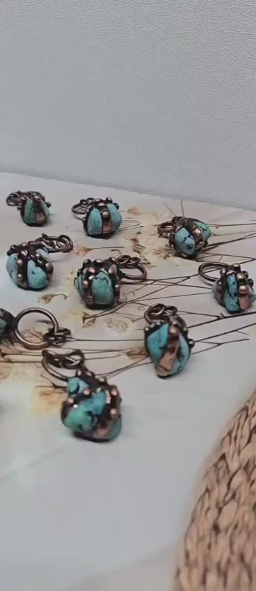 Turquoise + Copper Pendant – Wearable Earth Energy & Style