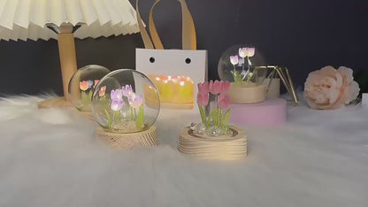 Round Tulip Touch Lamp – A Blooming Glow for Every Space