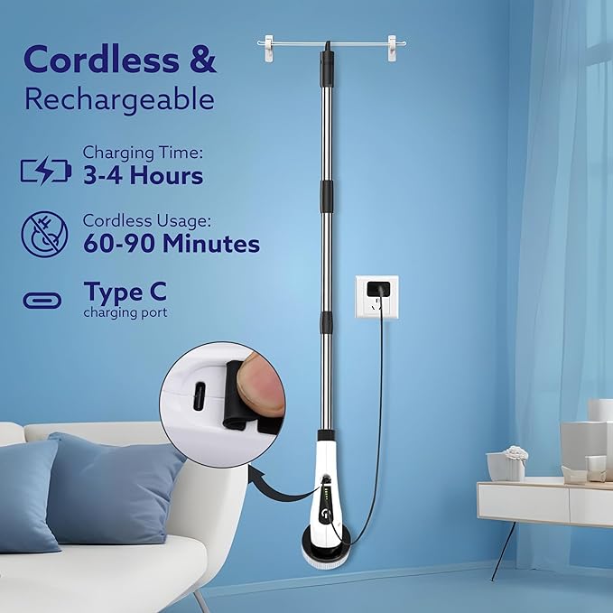 Premium 9 in 1 Cordless Electric Spin Scrubber