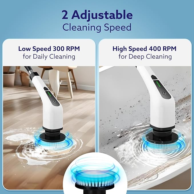 Premium 9 in 1 Cordless Electric Spin Scrubber
