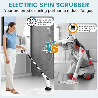 Premium 9 in 1 Cordless Electric Spin Scrubber