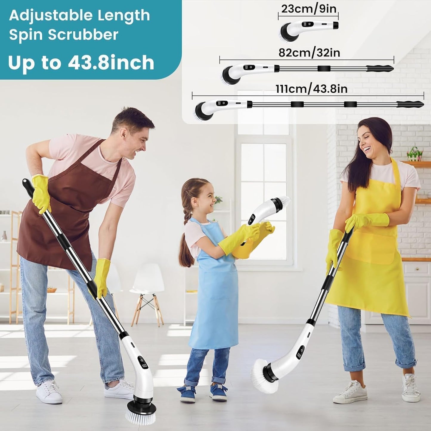 Premium 9 in 1 Cordless Electric Spin Scrubber